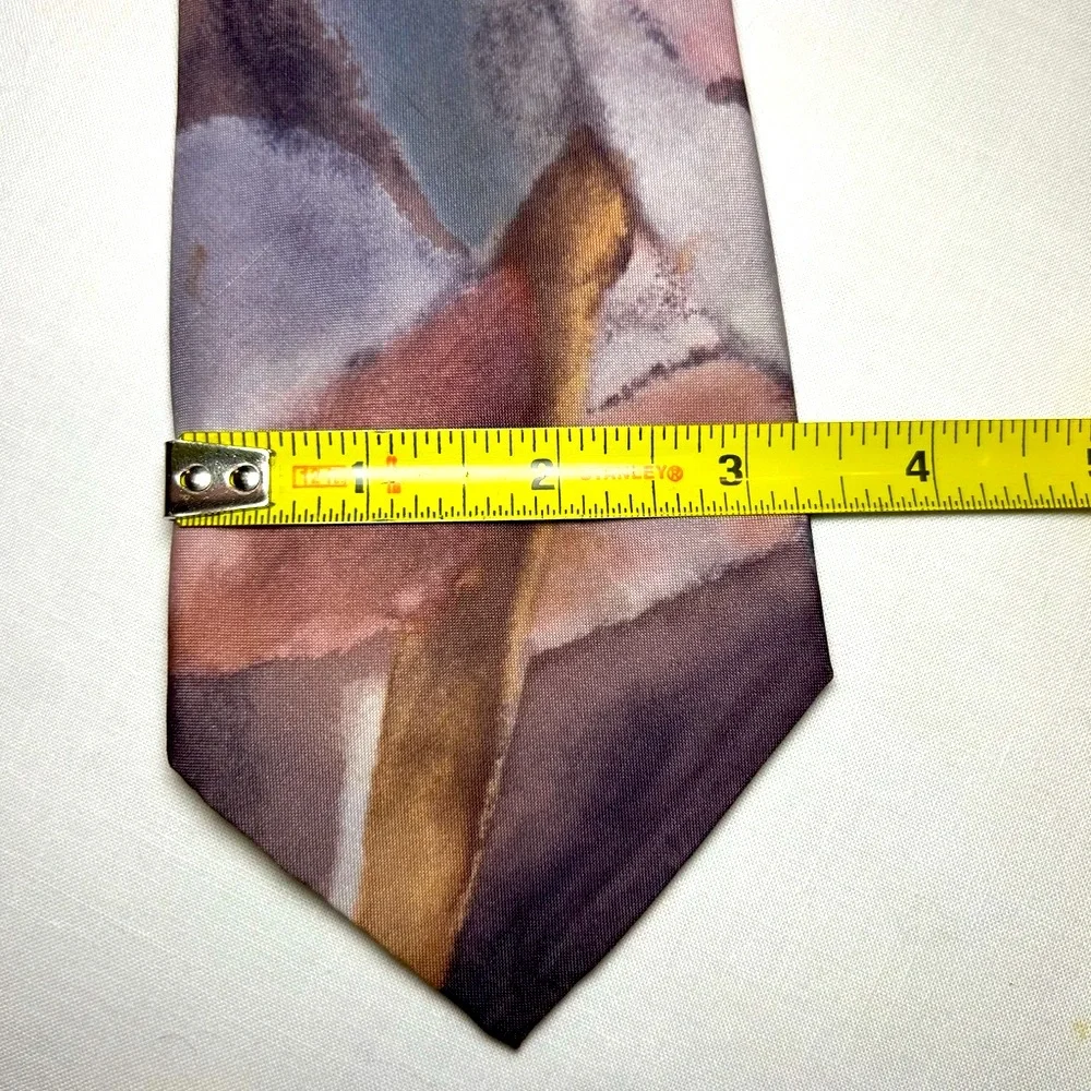 80s 90s Watercolor Aesthetic Silk Tie Retro